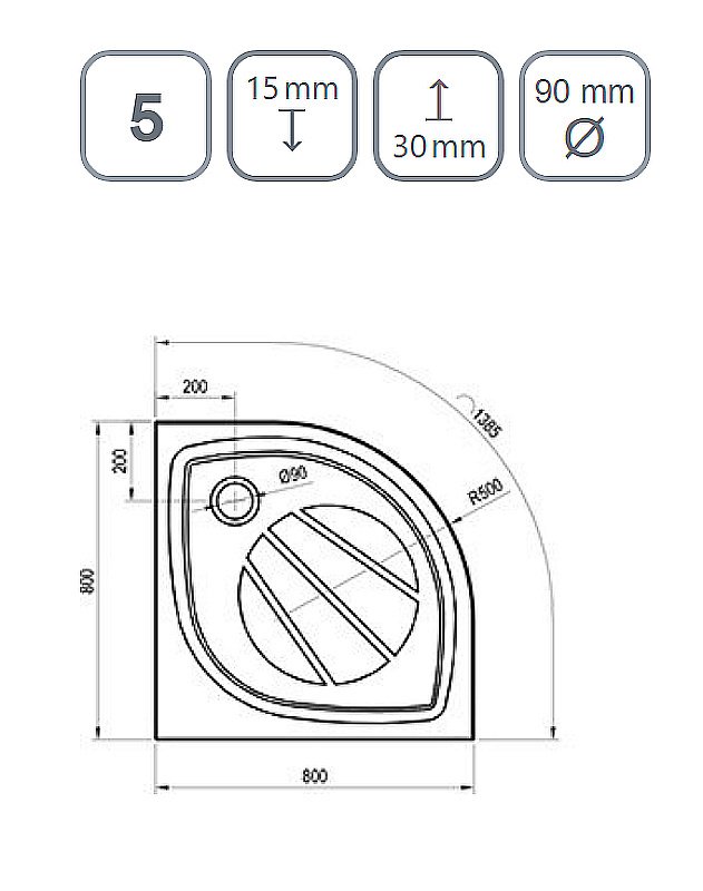 Душевой поддон Ravak Galaxy Pro Elipso 80 черный матовый купить в интернет-магазине Sanbest