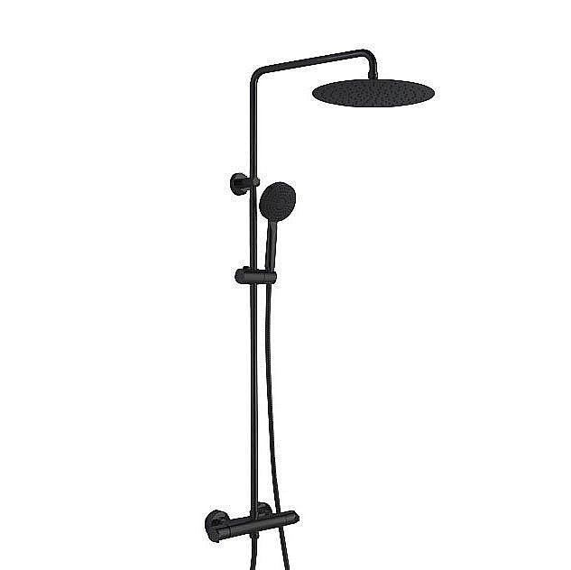 Душевая система Bravat Waterfall F939114BM-A2-RUS черная купить в интернет-магазине сантехники Sanbest
