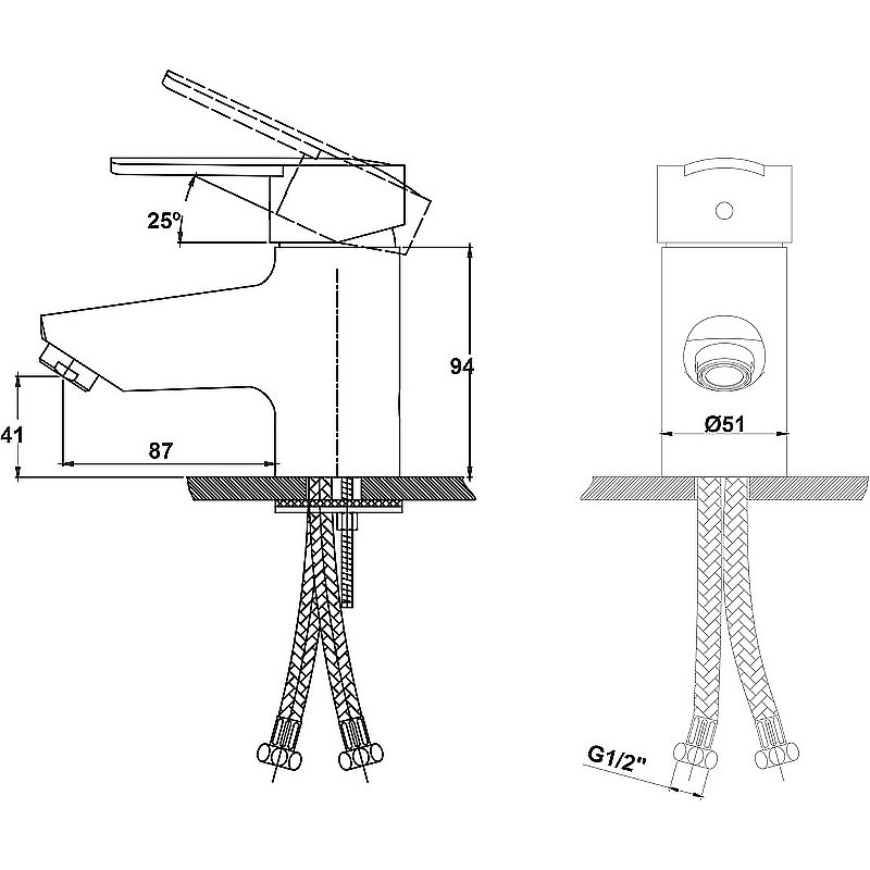 Смеситель для раковины Kaiser Orbit 20011 купить в интернет-магазине сантехники Sanbest