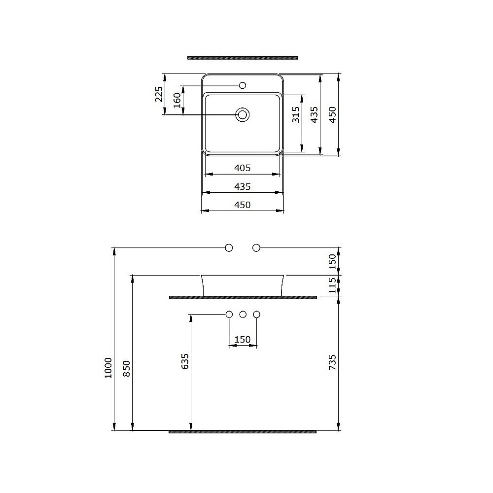 Раковина накладная BERGES Ego SL 182064 45 матовый серый купить в интернет-магазине Sanbest