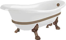 Ванна Migliore Bella DECOR на лапах LEONE STANDART 26989 170х80 белая,бронза купить в интернет-магазине Sanbest