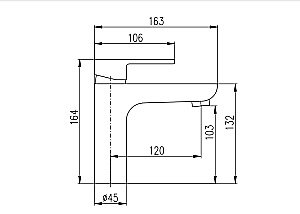 Смеситель для раковины Rav-Slezak Vltava VT428.5 хром купить в интернет-магазине сантехники Sanbest