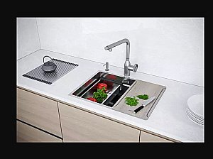 Кухонная мойка Paulmark NEXT-MULTI SINK 54 PM785445-BS нержавеющая сталь купить в интернет-магазине сантехники Sanbest