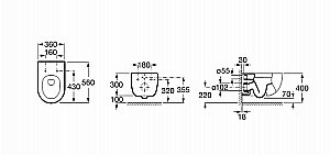 Унитаз подвесной Roca Meridian 346247000 купить в интернет-магазине Sanbest