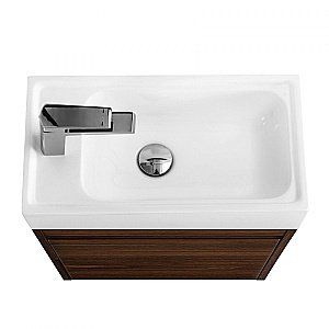 Тумба с раковиной Art&Max Family-M-500-1D-SO-BO/AM-LAV-500-MR-Mini Дуб бурбон для ванной в интернет-магазине Sanbest