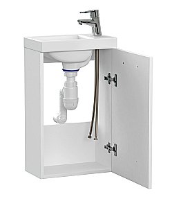 Мебель для ванной Cersanit LARA 40 со смесителем, белая для ванной в интернет-магазине Sanbest