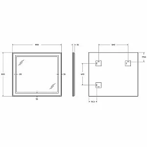 Зеркало BelBagno Kraft SPC-KRAFT-900-800-SENS-AL сатин в ванную от интернет-магазине сантехники Sanbest