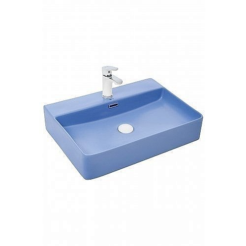 Раковина накладная WeltWasser WW ELBACH 2173 MBL 60 голубая матовая купить в интернет-магазине Sanbest
