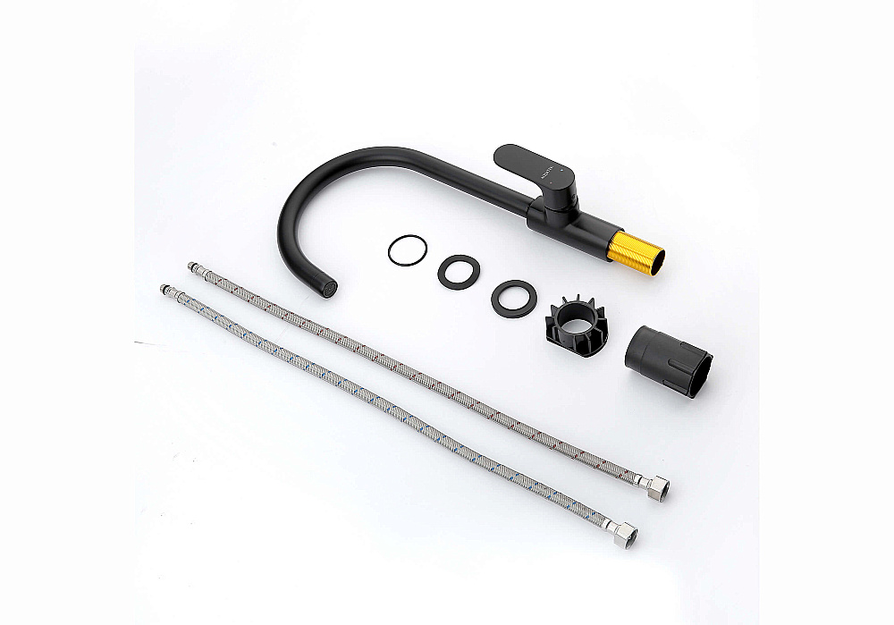 Смеситель для кухни Aquatek Альфа AQ1982MB черный матовый купить в интернет-магазине сантехники Sanbest