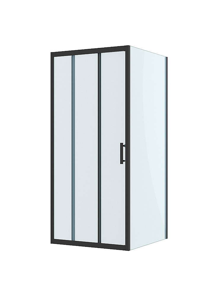 Душевой уголок BelBagno UNO-195-AF-31-90-P-NERO стекло матовое/профиль черный купить в интернет-магазине Sanbest