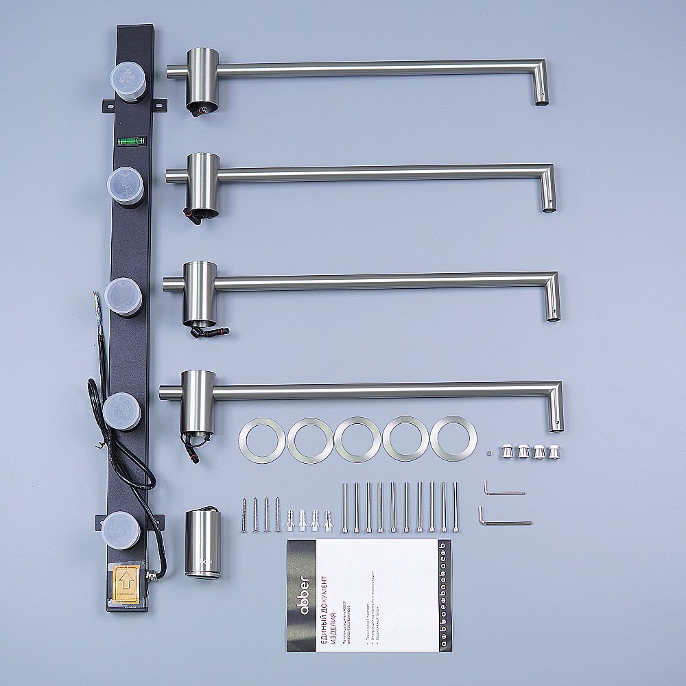 Полотенцесушитель электрический ABBER Charme AH4004BST сталь брашированная купить в интернет-магазине сантехники Sanbest