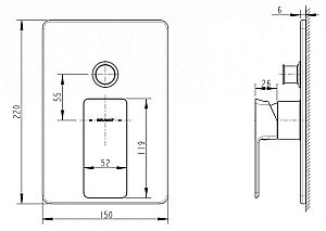 Смеситель для душа Bravat PHILLIS PB856101CP-2-ENG купить в интернет-магазине сантехники Sanbest