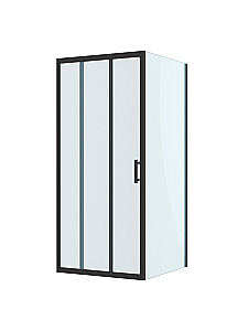 Душевой уголок BelBagno UNO-195-AF-31-90-P-NERO стекло матовое/профиль черный купить в интернет-магазине Sanbest