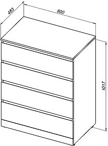 Комод Aquanet Сканди 302541 80 Дуб эдгрейн для ванной в интернет-магазине сантехники Sanbest