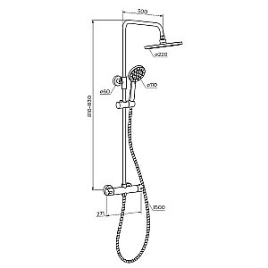 Душевая система Dorff Futura D0710400 хром купить в интернет-магазине сантехники Sanbest