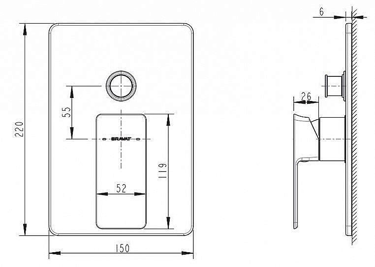 Смеситель для душа Bravat PHILLIS PB856101CP-2-ENG купить в интернет-магазине сантехники Sanbest