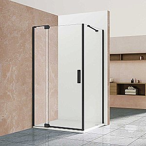 Душевой уголок Vincea Extra VSR-1E809090CLB 90x90 стекло прозрачное/профиль черный купить в интернет-магазине Sanbest