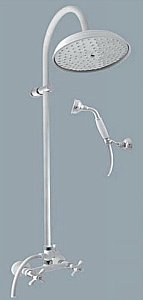 Душевая система Rav-Slezak Morava Retro MK181.5/3BC белая/хром купить в интернет-магазине сантехники Sanbest