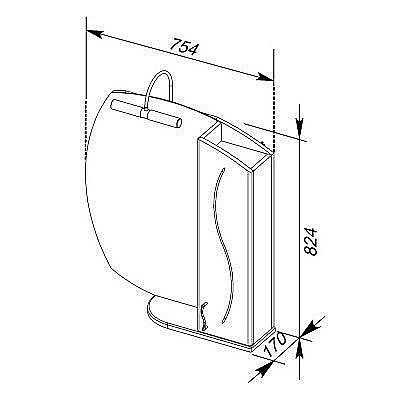 Зеркальный шкаф Aquanet Моника 75 купить в интернет-магазине сантехники Sanbest