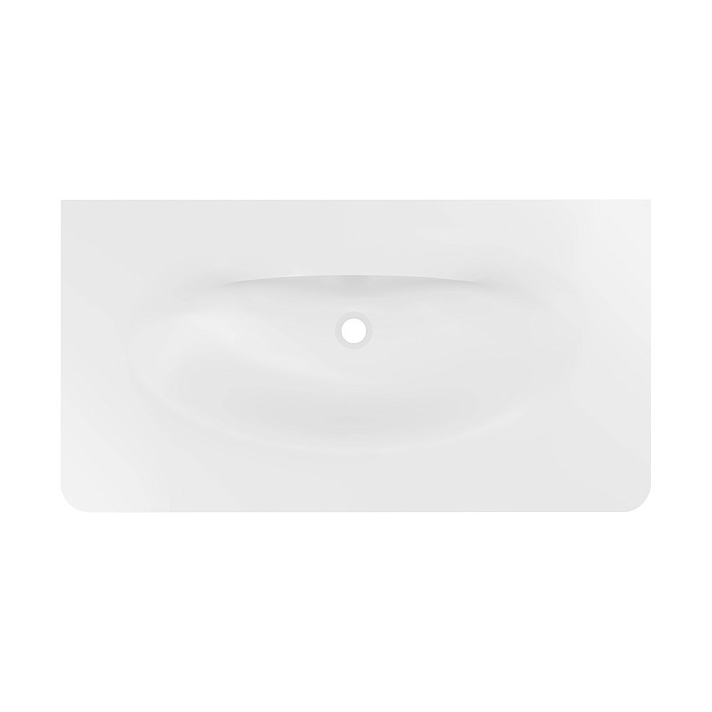 Раковина Vincea Caprise VCB-4CA100MWLG белый матовый/светло-серый матовый купить в интернет-магазине Sanbest