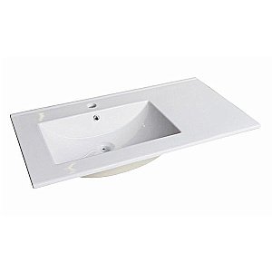 Тумба с раковиной Comforty Дюссельдорф 00-00004093 90 дуб дымчатый для ванной в интернет-магазине Sanbest