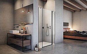 Душевая дверь Radaway Nes 8 Black DWJS 140 R стекло прозрачное/профиль черный матовый купить в интернет-магазине Sanbest