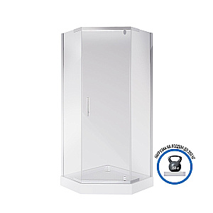 Душевой уголок с поддоном Niagara Eco NG-010-14D 100х100 стекло прозрачное/профиль хром купить в интернет-магазине Sanbest