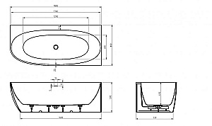 Ванна Cezares Stylus Corner 180x80 белая купить в интернет-магазине Sanbest