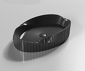 Раковина накладная Gid Creativo 60 Bm888 53358 черная матовая купить в интернет-магазине Sanbest