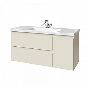 Тумба с раковиной Caprigo Forte 120 два ящика, одна дверь слева, цвет на выбор для ванной в интернет-магазине Sanbest