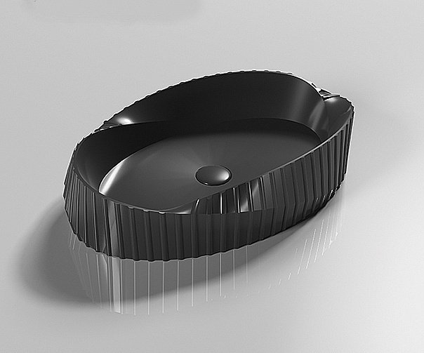 Раковина накладная Gid Creativo 60 Bm888 53358 черная матовая купить в интернет-магазине Sanbest