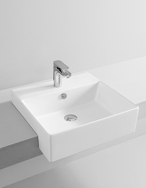 Раковина Artceram Quadro 50 QUL004 01 00 белая купить в интернет-магазине Sanbest