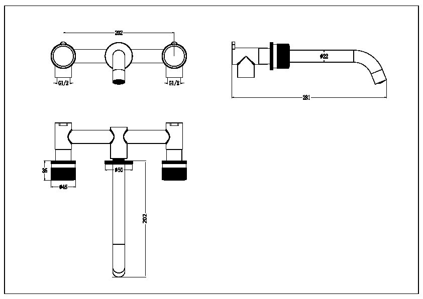 Смеситель для раковины Boheme Prestige 152-2-G-PR золото купить в интернет-магазине сантехники Sanbest