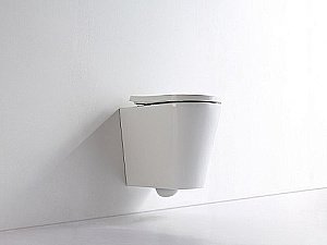 Унитаз подвесной Ceramalux NS5178 белый, безободковый, с крышкой микролифт купить в интернет-магазине Sanbest