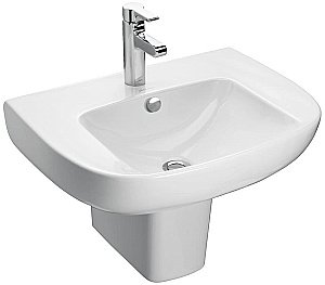 Раковина с полупьедесталом Jacob Delafon ODEON UP 56 E4737-00/18566W-00 белая купить в интернет-магазине Sanbest