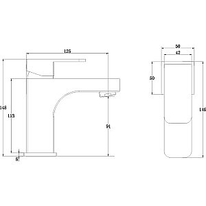 Смеситель для раковины Kaiser Sonat 34088-1 купить в интернет-магазине сантехники Sanbest
