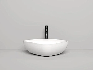 Раковина накладная Salini Gloria 06 1102206M 56 из искусственного камня S-Stone, белая матовая купить в интернет-магазине Sanbest