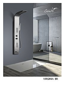 Душевая панель CeruttiSpa VIRGINIA BR CT9983 Матовая Нержавеющая Сталь купить в интернет-магазине сантехники Sanbest