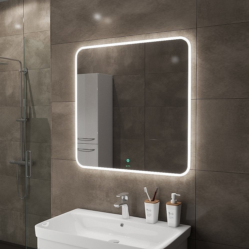 Зеркало с LED подсветкой Owl 1975 Skansen 80 в ванную от интернет-магазине сантехники Sanbest