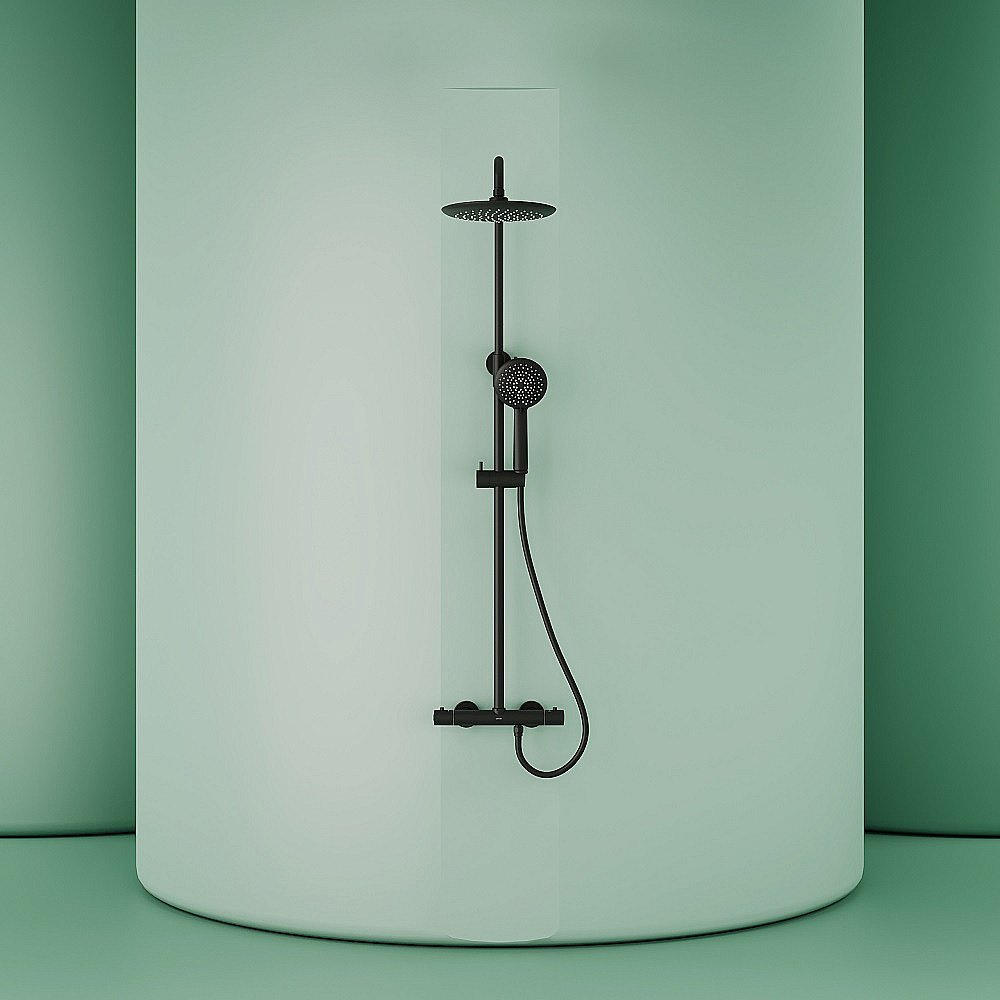 Душевая система Sancos Game SC3002MB черная матовая купить в интернет-магазине сантехники Sanbest