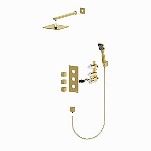 Душевая система Timo Tetra-thermo SX-0179/17SM золото матовое купить в интернет-магазине сантехники Sanbest