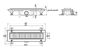 Душевой трап Good Door 350 ТЛ00019 серый купить в интернет-магазине Sanbest