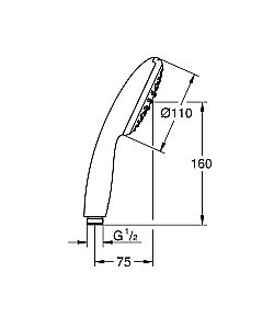 Душевая лейка Grohe Tempesta 110 27852003 хром купить в интернет-магазине сантехники Sanbest