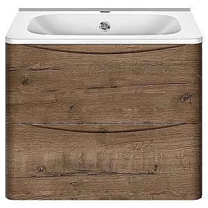 Тумба с раковиной Vincea PAOLA VMC-2P 60 2 ящика дуб винтаж для ванной в интернет-магазине Sanbest