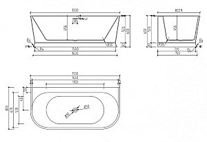 Акриловая ванна Abber AB9276 170х80 купить в интернет-магазине Sanbest
