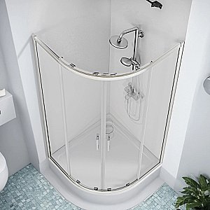 Душевой уголок Good Door Cube 80х80 КУ00001 стекло прозрачное/профиль хром купить в интернет-магазине Sanbest