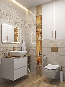 Раковина накладная Cersanit Moduo 50 63570 белая купить в интернет-магазине Sanbest