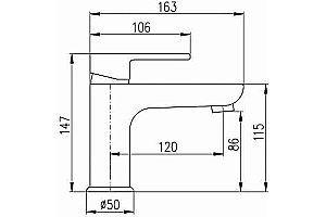 Смеситель для раковины Rav-Slezak VLTAVA VT427.5KCMATZ черный/золото купить в интернет-магазине сантехники Sanbest