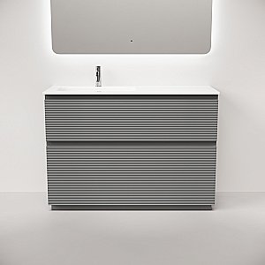 Тумба с раковиной Sancos Folk Floor FL120FLES/FL120FRES Ergraut soft для ванной в интернет-магазине Sanbest