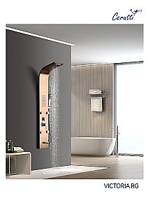 Душевая панель CeruttiSpa VICTORIA RG CT9977 Розовое Золото купить в интернет-магазине сантехники Sanbest